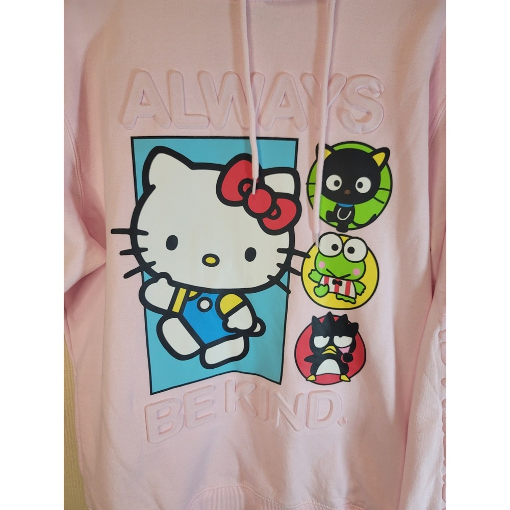 Hello Kitty friends Sweatshirt Medium Pink Be Kind Hoddie excellent condition